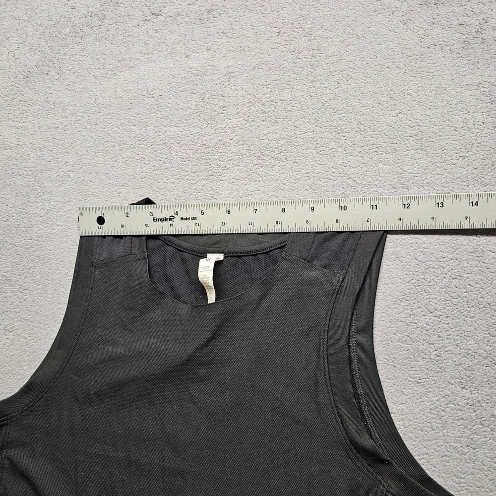 Lululemon Train to Be Tank Top Womens Small Black Athletic Mesh Cropped Training - Picture 4 of 12